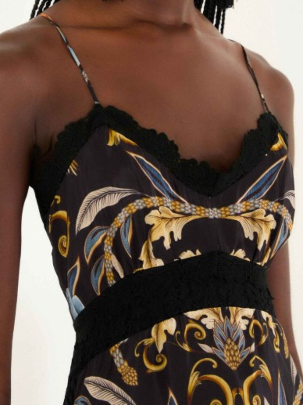 FARM Rio Snake Garden Midi Dress Sz L Worn Once - Picture 2 of 7